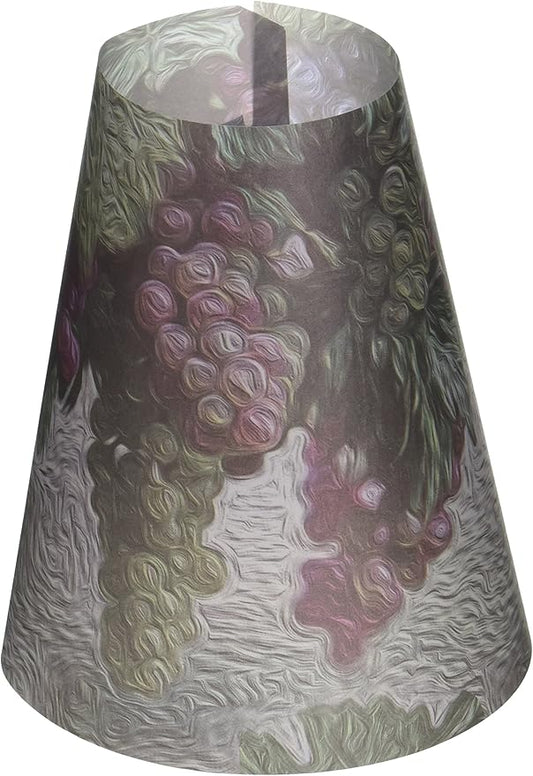 Royal Designs Vellum Tea Light Paper Wine Glass Lampshade, Party Centerpiece, Set of 20, Grape Vine (TLS-1009A-20)