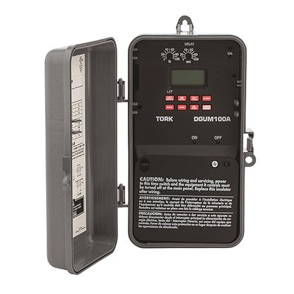 DGU Series Lighting Control with Photo/Override Input Control Time Switch, Noryl Indoor/Outdoor NEMA 3R, 120-277 VAC 50/60 Hz Input Supply, SPDT Momentary Output Contact