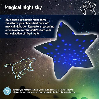Cloud b Dream Buddies Benny The Bunny - The Soothing Mini Baby Night Light Kids Love | Star Projector Sleep Aid with Gentle Lights and Auto Shut Off | Newborn Essentials Baby Toys