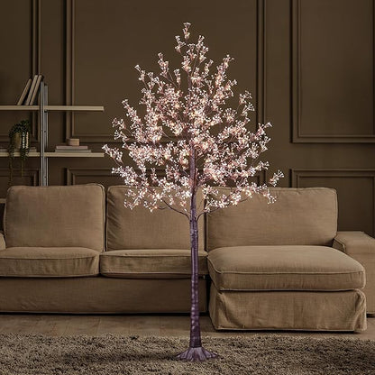 Lightshare Lighted Gypsophila Tree 6FT 176 LED Artificial Baby Breath Flowers with Lights for Wedding Home Christmas Holiday Decoration (Gypsophila Tree)