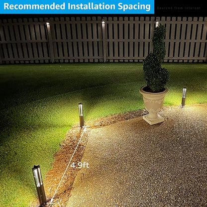 LEONLITE 10-Pack Low Voltage Path Lights, 3W LED Landscape Pathway Lights, Outdoor Landscape Lighting for Driveway, Garden, Aluminum, 12-24V AC/DC, ETL, IP65 Waterproof, 3000K Warm White, Black