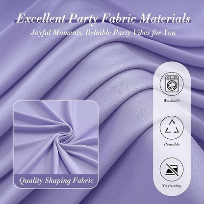 10 ft x 10 ft Wrinkle Free Lavender Backdrop Curtain for Parties, Polyester Light Purple Photo Backdrop Drapes 2 Panels 5x10ft for Baby Shower Photoshoot Wedding Birthday Party Photography Curtains