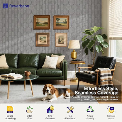 6 PCS Acoustic Panels, 23.6x23.6 Inch Sound Absorbing Panels, Decorative Acoustic Wall Panels for Recording and Home Studio, Office with Double-Sided Adhesive Tape