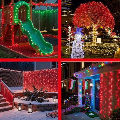 350LED Valentine Lights Indoor Outdoor, 90ft 12 Modes Red Valentines Day Decorations with Timer Dimmable, Waterproof Christmas Tree Lights for Xmas Patio Bedroom Yard Fence Balcony Garden Party Decor
