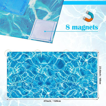 6 Pcs Fluorescent Light Covers for Ceiling Lights with 48 Magnets Decorative Magnetic Light Filters for Classroom Office Kitchen Decoration(Ripple)