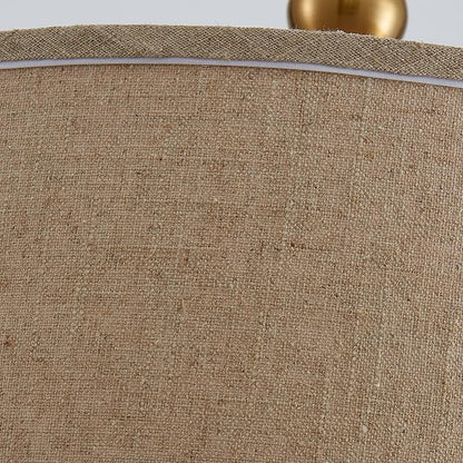 Shrine Lighting Drum Chandeliers, Farmhouse Style, Perfect Drum Pendant Light for Dining Room, D20'' x H7'', Adjustable Chains 59'', E26*3 Sockets, Beige Linen Fabric Lampshade & Gold Rod