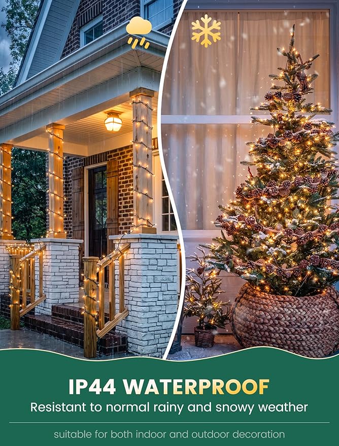 Christmas Lights 35 Count 9.8FT Clear Christmas Lights Incandescent String Lights Plug in Mini Christmas Tree Lights for Indoor Outdoor Xmas Birthday Wedding Festival Decoration,Warm White