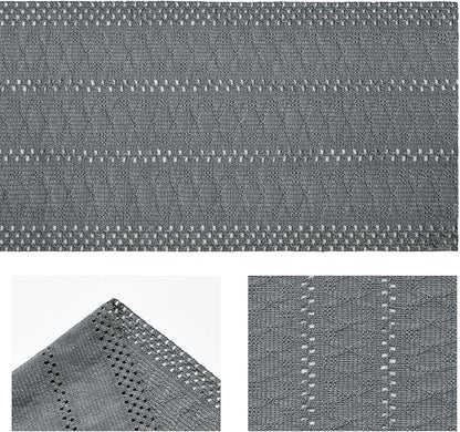 Artoid Mode Dark Grey Farmhouse Woven Rustic Hollow Table Runner, Seasonal Holiday Hollow Kitchen Dining Table Decoration for Home Party Decor 12x72 Inch