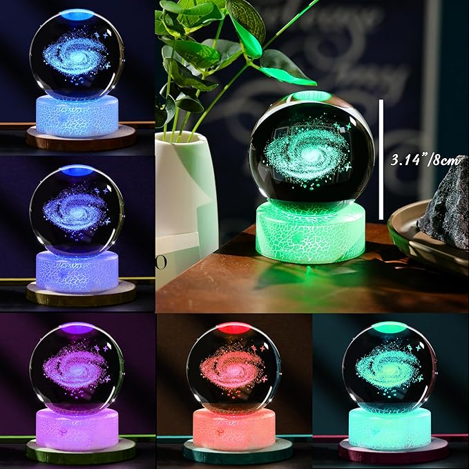 80mm Crystal Ball 3D- Collectible Figurines (Galaxy)