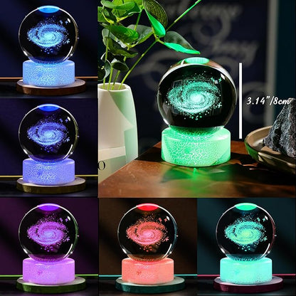 80mm Crystal Ball 3D- Collectible Figurines (Galaxy)