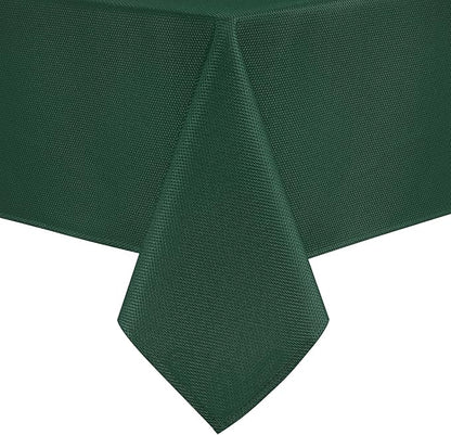 Hiasan 60 X 102 Inch Rectangle Textured Tablecloth - Waterproof Spillproof Antiwrinkle Jacquard Table Cloth for Kitchen and Dining Dinner, Outdoor Picnic, Holiday and Parties, Hunter Green