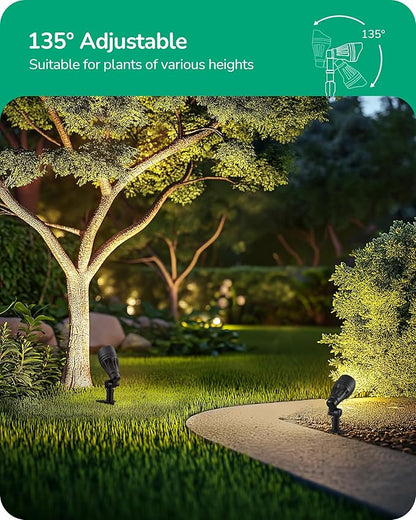 EDISHINE Low Voltage Landscape Lighting Kit, 3.2W LED Pathway Lights & 3.2W 240LM Spotlight, 12V Outdoor Path & Spot Lights with Connectors, Aluminum Waterproof for Walkway Yard Garden Path