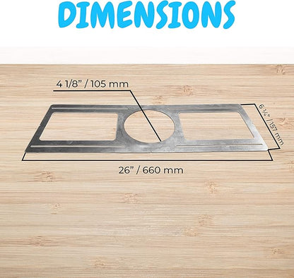 OHLECTRIC 6 Pack - New Construction LED Mounting Plate for 4 Inch Downlight - Slim Steel Rough-in Plate/Bracket - Galvanized Steel Recessed LED Light Bracket