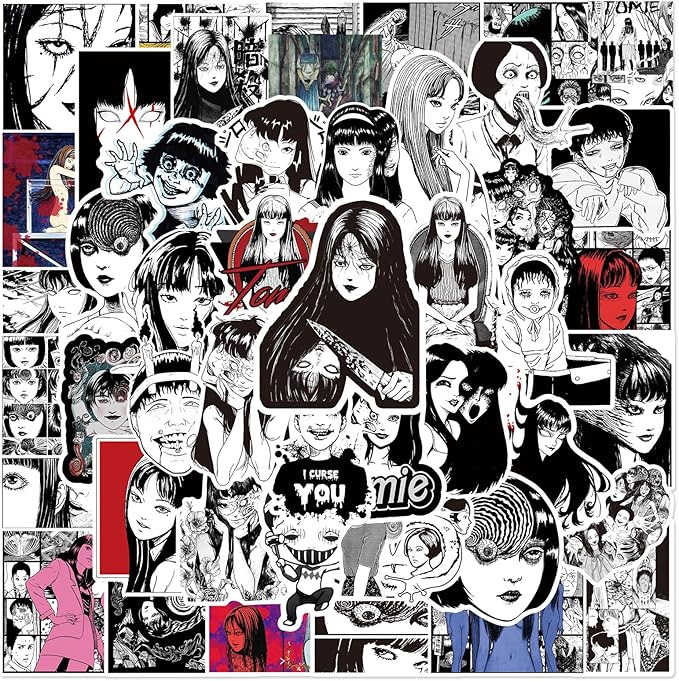 50pcs Anime Stickers for Teens Adult, Waterproof Vinyl Movie Decal for Water Bottle Skateboard Guitar Travel Case Bike Laptop,Car Bumper,Luggage,Phone (FJ50)