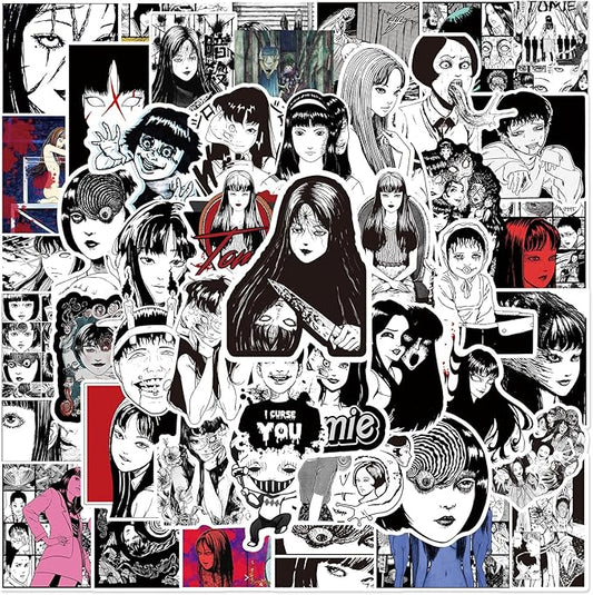 50pcs Anime Stickers for Teens Adult, Waterproof Vinyl Movie Decal for Water Bottle Skateboard Guitar Travel Case Bike Laptop,Car Bumper,Luggage,Phone (FJ50)