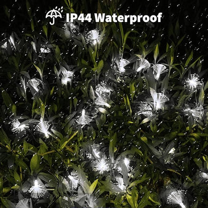 YOLIGHT 33FT Fiber Optic Fairy Lights 60 LED Starburst Firework String Lights Green Wire Twinkle Christmas Lights for Indoor Outdoor Wedding, Christmas Tree, Garden, Patio, Party Decoration (White)