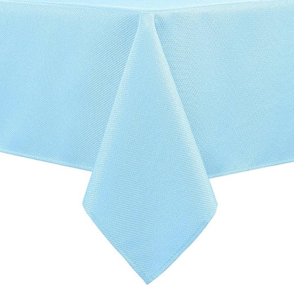Hiasan 60 X 120 Inch Rectangle Textured Tablecloth - Waterproof Spillproof Antiwrinkle Jacquard Table Cloth for Kitchen and Dining Dinner, Outdoor Picnic, Holiday and Parties, Light Blue