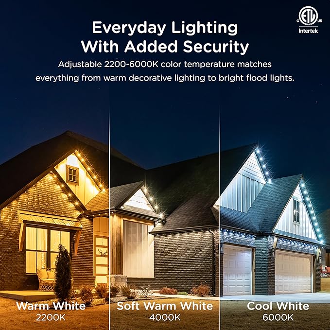 Enbrighten Vibe Eternity Permanent Outdoor Lights Extension Only, 16.5ft with 12 RGBWIC LEDs, Not for Standalone Use, Enbrighten 50ft or 100ft Eternity Lights Needed, Extendable up to 200ft, 81104
