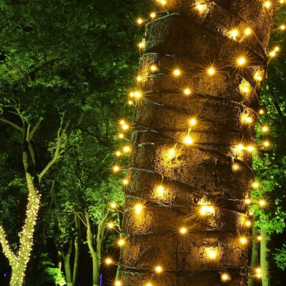 PMS 100-1000 LED Christmas Lights, Low Voltage Fairy String Lights with 8 Modes, Ideal for Xmax Tree, Garden, Home, Party, Halloween Festival Deco (Warm White, 300 LEDs)