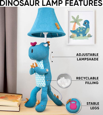 Dinosaur Kids Lamp for Boys Bedroom - 27", Boys Lamp for Kids Room - Cute Christmas Gifts, Birthday Gifts for All Ages: Toddler Girls, Children, Grandkids 3 4 5 and Up Years Old, Sister, Brother