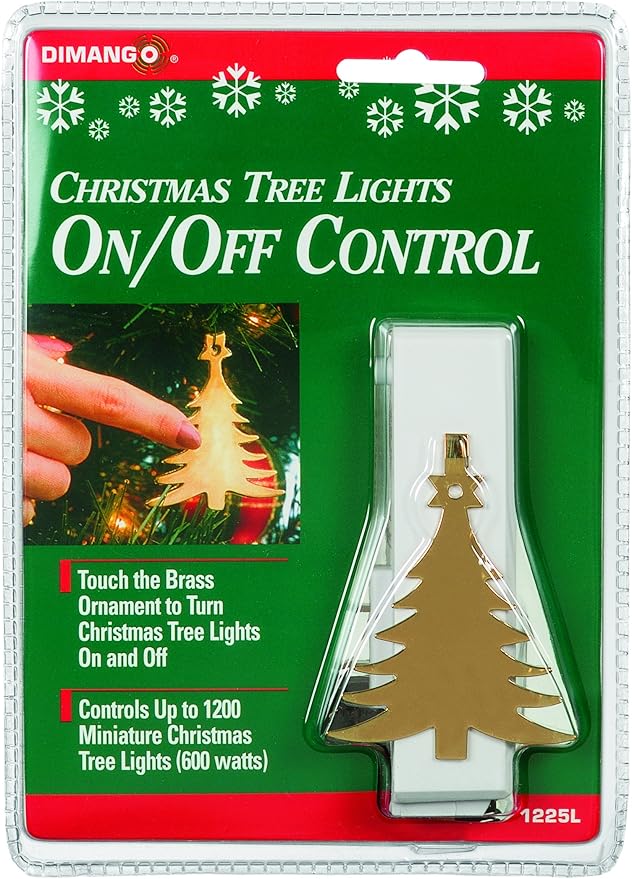Xodus Innovations 1225L Tree On/Off Touch Control Ornament For Christmas Tree Lights, Brass,White