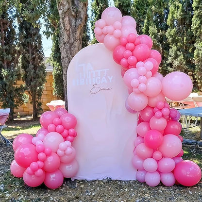 Pink and White Balloons, Pack of 60PCS Dusty Light Pastel Pink White Bow Balloon, Baby Pink Latex Balloon for Girls Women Kitty Birthday Wedding Bridal Baby Shower Cat Theme Party Decorations Supplies