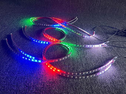 16PCS 5FT Chasing LED Light Strips Fit for Polaris Slingshot, IP68 Waterproof Single Row RGB Dream Color Glow Kit, App & Remote Control Underbody Accent Lights with Breath/Flash/Strobe Modes