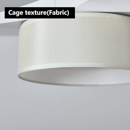 Eamonex LED 52 inches DC Fabric Ceiling Fan with Light Fixture and Remote Control,Modern Boho Dimmable Fandelier for Indoor,Outdoor,Bedroom,Living room,Dining room