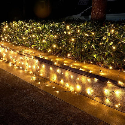 Dirnun Led Christmas Net Lights Outdoor Christmas Lights WarmWhite 160LED 5ftx7ft, Waterproof Outdoor Indoor Fairy Mesh Net Light for Xmas Party, Yard, Patio, Trees, Shrubs, Bushes Decorations