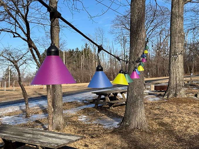 Multi Colored Outdoor Light Bulb Covers – 24 Pack Colored LED Lite Cover's Decorative for String Lights – Shades for Patio, Backyard, Garden, Party Décor
