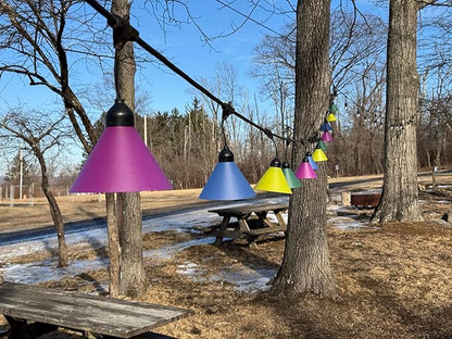 Multi Colored Light Covers for Outdoor Lights – 8 Pack LED Light Covers Decorative for String Lites – Outdoor Lite Bulb Cover Shades – Patio, Garden, Backyard Party Lighting