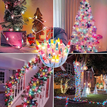 Easter Mini String Lights,13feet 50Count Christmas Light Set White Wire Plug in End-to-End Connectable for Indoor Outdoor Spring Party Yard Garden Patio Home Pastel Decor, Multicolored