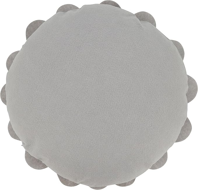 SARO LIFESTYLE Flower Design Poly Filled Throw Pillow, Grey, 13"