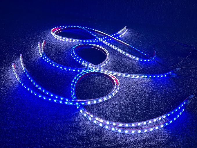 16PCS 5FT Chasing LED Light Strips Fit for Polaris Slingshot, IP68 Waterproof Single Row RGB Dream Color Glow Kit, App & Remote Control Underbody Accent Lights with Breath/Flash/Strobe Modes