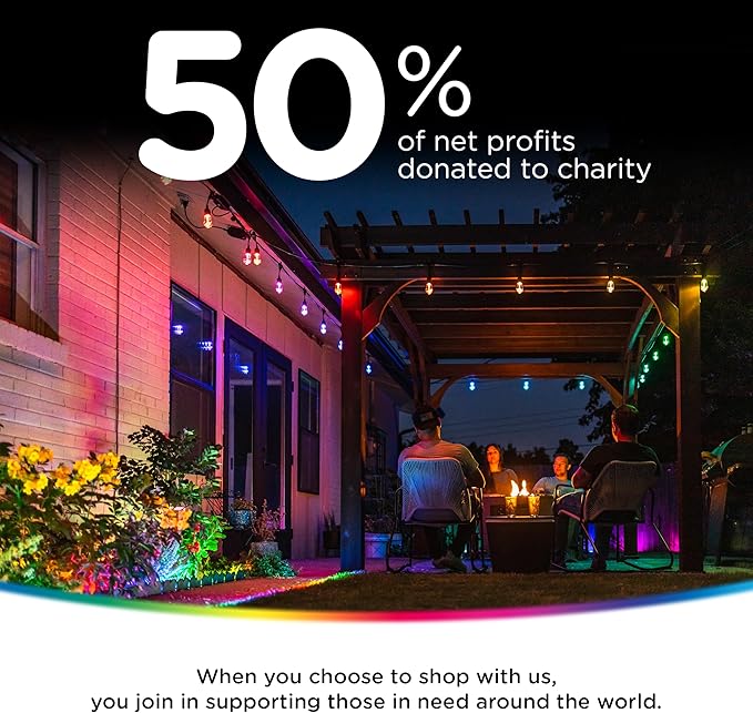 Enbrighten Vibe Eternity Permanent Outdoor Lights for House, 50ft, 36 RGBWIC LEDs, Close Spacing, 33lm, Color Changing, Christmas, Eave Lighting, Smart App, Works with Alexa, Google Home, 81102