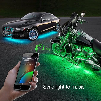XKGLOW chrome App Control Car Mini LED Accent Light Kit - Interior