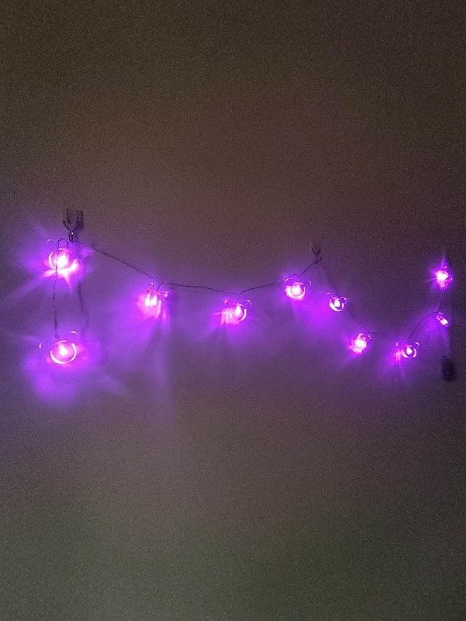 1.65m 10LEDs Decorative Cartoon Animal Mouse Night Mood Light Romantic Lamp for Home Indoor Bedroom Party Festival Décor (Purple)