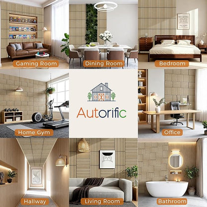 12 Pack PVC Wood Panels for Wall, 11.8 x 15.7 x 0.35 Inch Sound Absorbing Panels, 100% Polyester Fiber Soundproof Wall Panels for Interior Wall Decor for Home, Office, Studio, Theater,Teak
