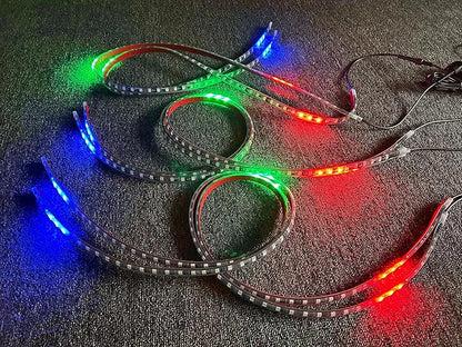 16PCS 5FT Chasing LED Light Strips Fit for Polaris Slingshot, IP68 Waterproof Single Row RGB Dream Color Glow Kit, App & Remote Control Underbody Accent Lights with Breath/Flash/Strobe Modes