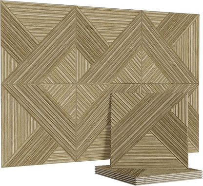 Acoustic Panels Sound Absorbing, 23.6×23.6 Inch 6 Pcs, Acoustic Wall Panels for Medium to Large Rooms, Decorative Sound Treatment for Echo Reduction in Home Offices, Bedrooms & Recording Studios