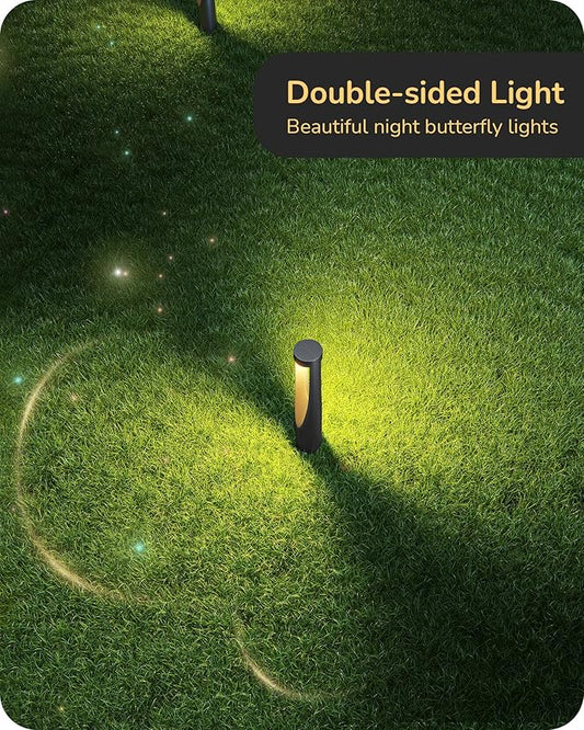 EDISHINE Low Voltage Pathway Lights Wired, 12V 2W 150LM 3000K LED Landscape Path Lights with Connectors, Waterproof Electric Outdoor Landscape Lighting for Walkway Yard Garden, CRI80 6 Pack